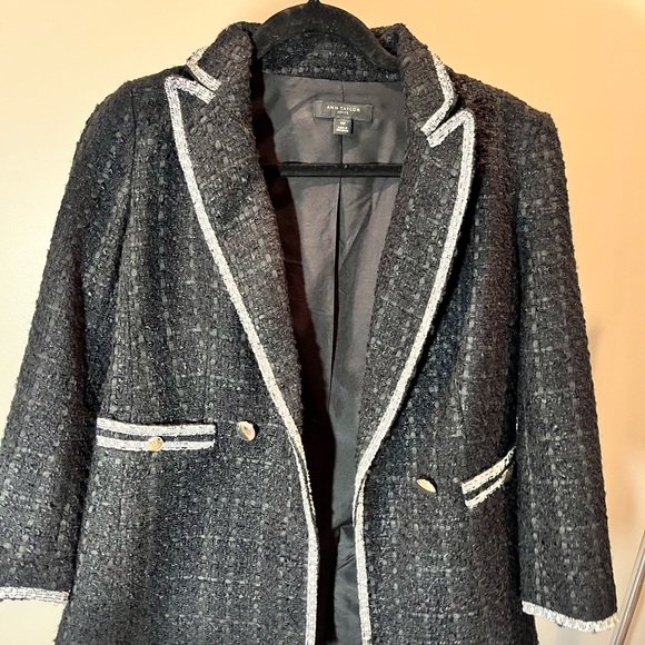 Ann Taylor Black Tweed Blazer - Picture 3 of 8
